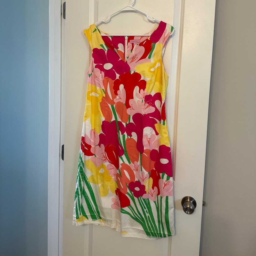 Lilly Pulitzer TayTay Resort White Lavish Lillies shift dress